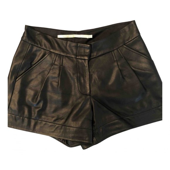 COPY - Twelfth Street by Cynthia Vincent lambskin black real leather shorts 8 s… - Picture 3 of 11
